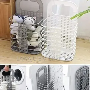 Kikapu cha Kufulia cha Kukunja cha Kuunganishwa Ukutani
