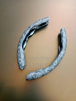 Vifuniko vya Magurudumu ya Uendeshaji ya Gari ya Marumaru ya Kijivu ya Vipande 2