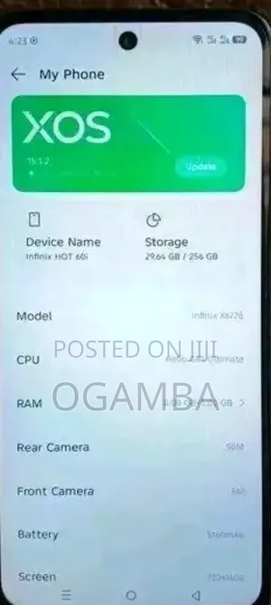 Infinix Hot 60i 256GB Gray