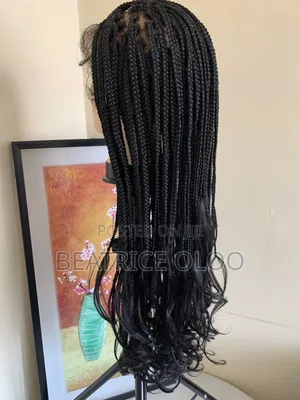 Braided Wig ya 360 Glueless Full Lace