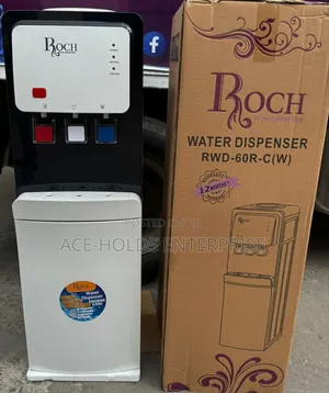 ROCH Water Dispenser Taps 3 - Compressor (Top Load) Nyeusi & Nyeupe