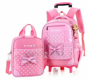 2-in-1 3D Trolley Backpack ya Watoto (Inaweza Kutenganishwa)