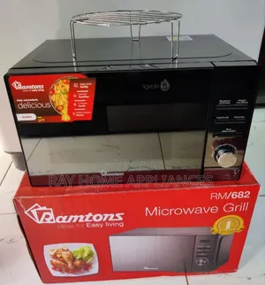 Ramtons 20L Digital Microwave RM 682 na Grill (Black Glass)