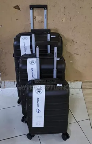 Seti ya Mizigo Nyeusi 3-Piece - Ukubwa 4