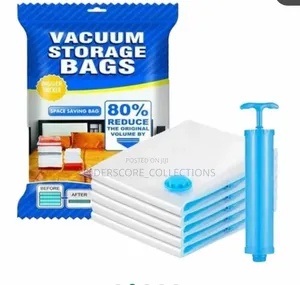 Space Saving Vacuum Storage Bags (5pc + Pump)