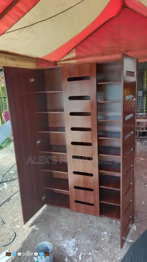 Ideal Three Doors Wooden Shoe Rack