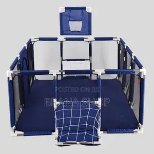 Royal Blue Child Safety Fence Playpen na Ball Pit & Basketball Net