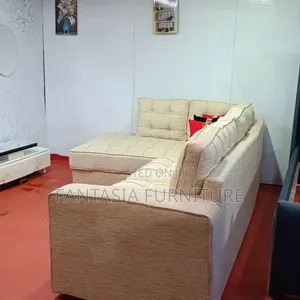 Ideal 5-Seater L-Shaped Cream Sectional Sofa