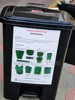 Kenpoly 50L Pedal Bin - Chombo cha Taka cha Kudumu