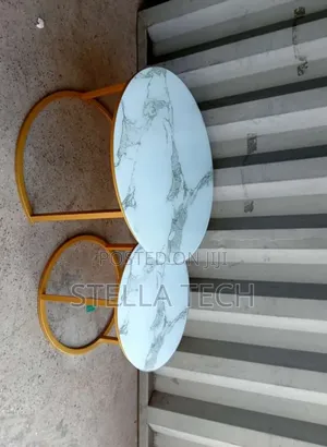 Marble Nesting Coffee Table (Glass Effect) Nyeupe