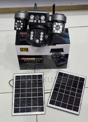 Kamera ya Usalama ya V380Pro 4G Solar Lenzi Tatu