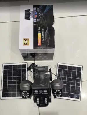 Kamera ya CCTV ya V380 Pro Triple Lens Solar yenye Slot ya SIM Kadi