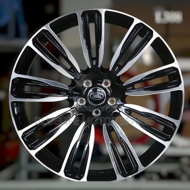 Magurudumu 4 x 22-inch kwa Range Rover Vogue, Sport, Discovery 3 & 4 (Rangi Nyeusi-Fedha) - 1