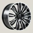 Magurudumu 4 x 22-inch kwa Range Rover Vogue, Sport, Discovery 3 & 4 (Rangi Nyeusi-Fedha) - 2