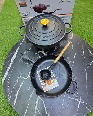 3-Piece Enamel Cast Iron Cookware Set