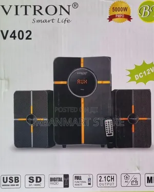 Vitron V402 2.1 Sound System ya Multimedia na Bluetooth