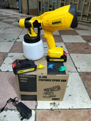 Dewalt Cordless Spray Gun Kit - 88V, Betri 2, Nozzles za Ziada