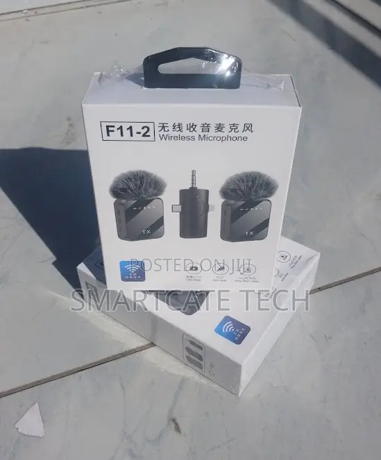 3-in-1 Dual Mic Plug & Play Type-C Lavalier Microphone F11-2 - 1