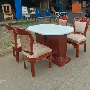 Seti ya Meza ya Kula ya Mahogany Imara, Seaters 4