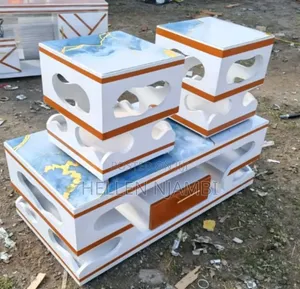 Meza ya Kahawa na Kioo/Marble Juu & Viti 2