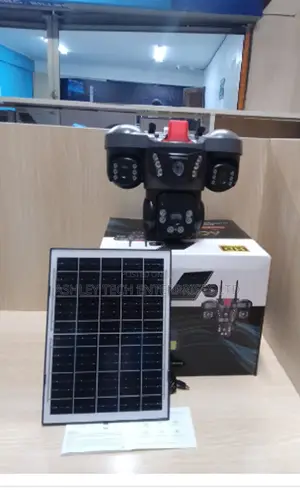 V380 Triple View PTZ Solar Camera with Siren