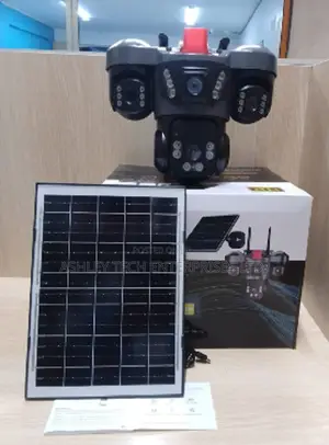 V380Pro Triple Lens Solar CCTV Camera with Siren
