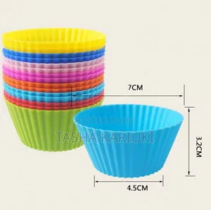 Vikombe vya Kuoka Keki vya Silicone Vinavyoweza Kutumika Tena
