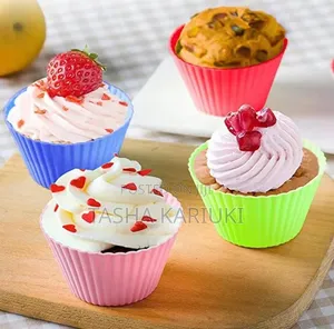 Vikombe vya Kuoka Keki vya Silicone vinavyoweza Kutumika Tena - Multicoloured