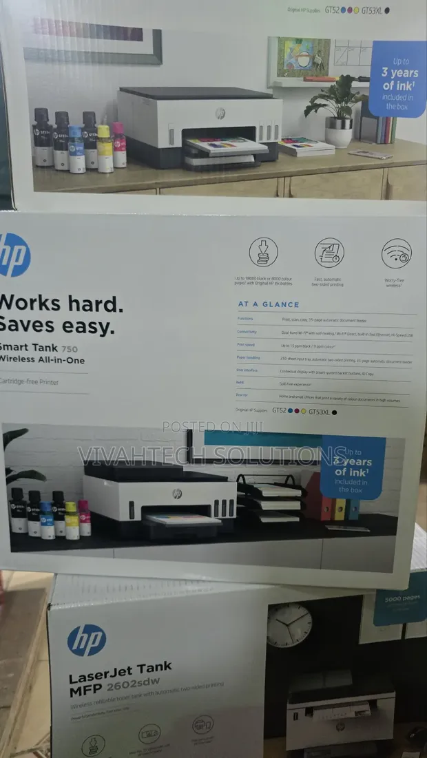 HP Smart Tank 750 Wireless All-in-One Printer - 1