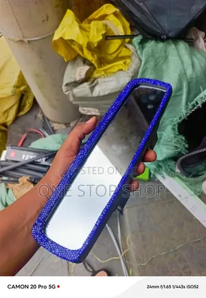 Kioo cha Dereva cha Royal Blue Crystals chenye Klipu ya Spring