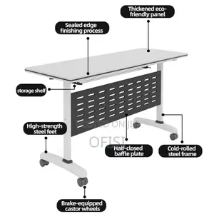 Foldable Table; 1.2m White Folding Conference Table