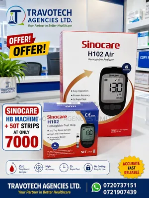 Sinocare Hemoglobin Test Meter + Vipande 50