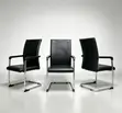 Black Leather Reception Chair - 2