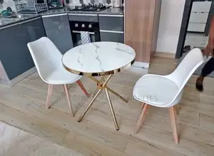 Marble Finish Dining Table Set - 4 Seater
