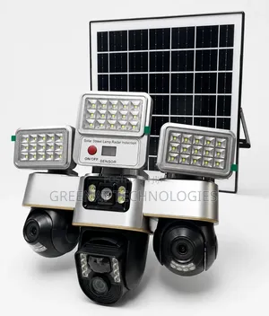 Triple Lens Solar CCTV na Flood Lights