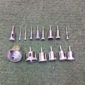 Seti ya Vipimo 15 vya Diamond Glass Hole Saw