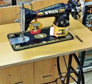Complete Swan Mechanical Sewing Machine with Table