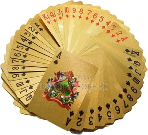 Kadi za Poker za Dhahabu Zenye Alama ya Dola $100 - Plastiki Imara