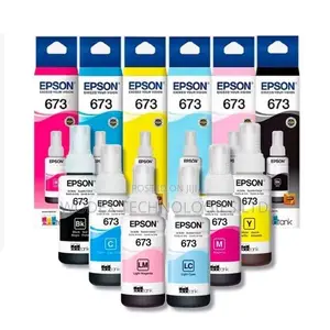 Chupa ya Wino Halisi ya Epson 673 Rangi ya Bluu Nyororo