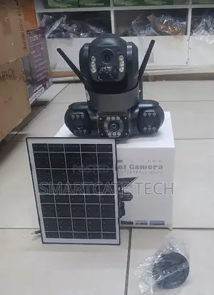 4G Solar Triple Lens CCTV Camera - 360° Monitoring
