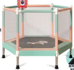 Mini Trampoline ya Watoto ya Heksagoni ya Ndani ya Inchi 48