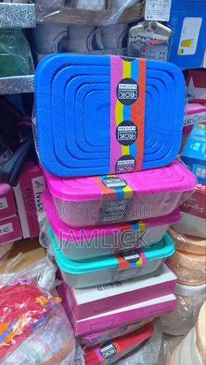 Seti ya Vipande 5 vya Vyombo vya Kuhifadhia Chakula vya Plastiki