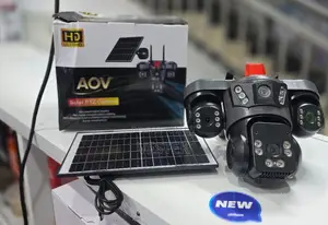 V380 Pro 4G Solar Security Camera Triple Lens PTZ