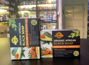 Organic African Black Soap with Avocado & Argan Oil