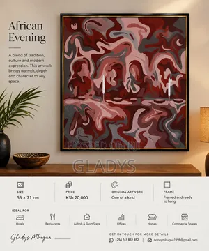 Uchoraji Halisi wa African Evening
