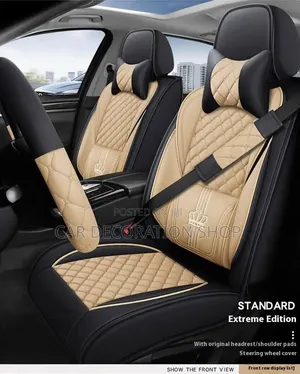 Set Kamili ya Baije Nyeusi Quilted Covers za Viti vya Magari (Viti 5)