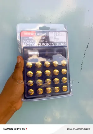 Nissan Gold Hex Nut & Lock Set Rim Upgrade Kit