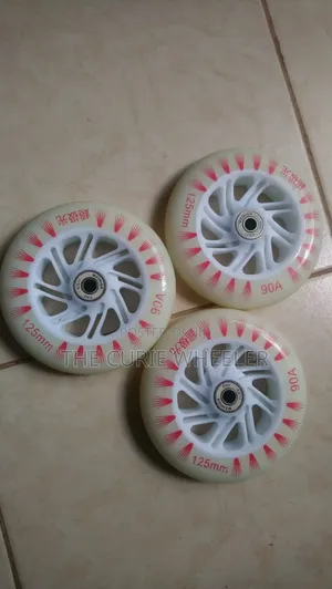 Bodyfit Inline RED LED Skate Wheels (Set of 4)