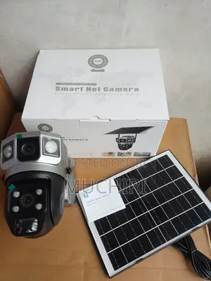 V380 4G Dual Lens Solar CCTV Kamera ya PTZ 360°