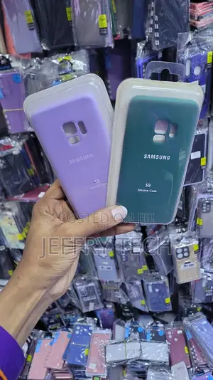 Vifuniko vya Nyuma vya Silicone kwa Samsung Galaxy S9/S9+ - Zambarau & Kijani